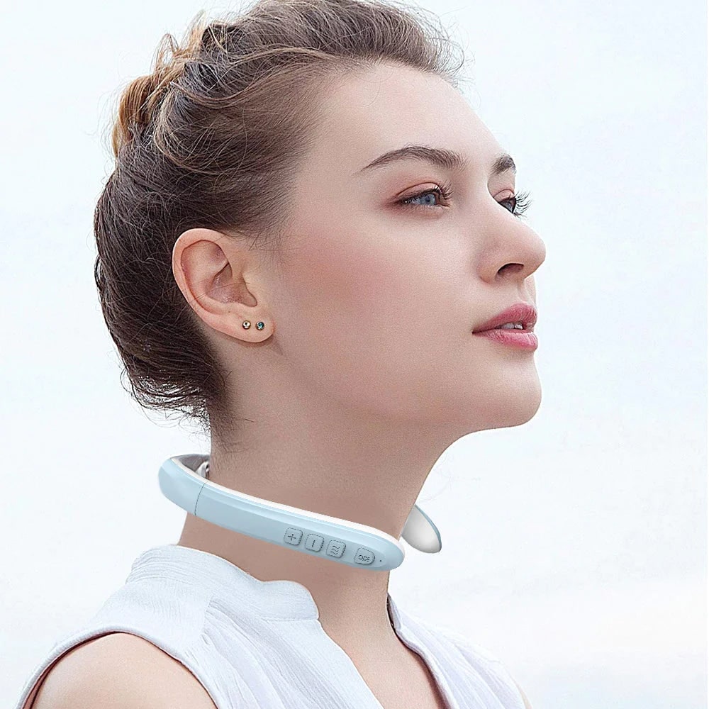 Neck Massager Portable Cordless Electric Wireless Rechargeable Vibration Smart - Image 1