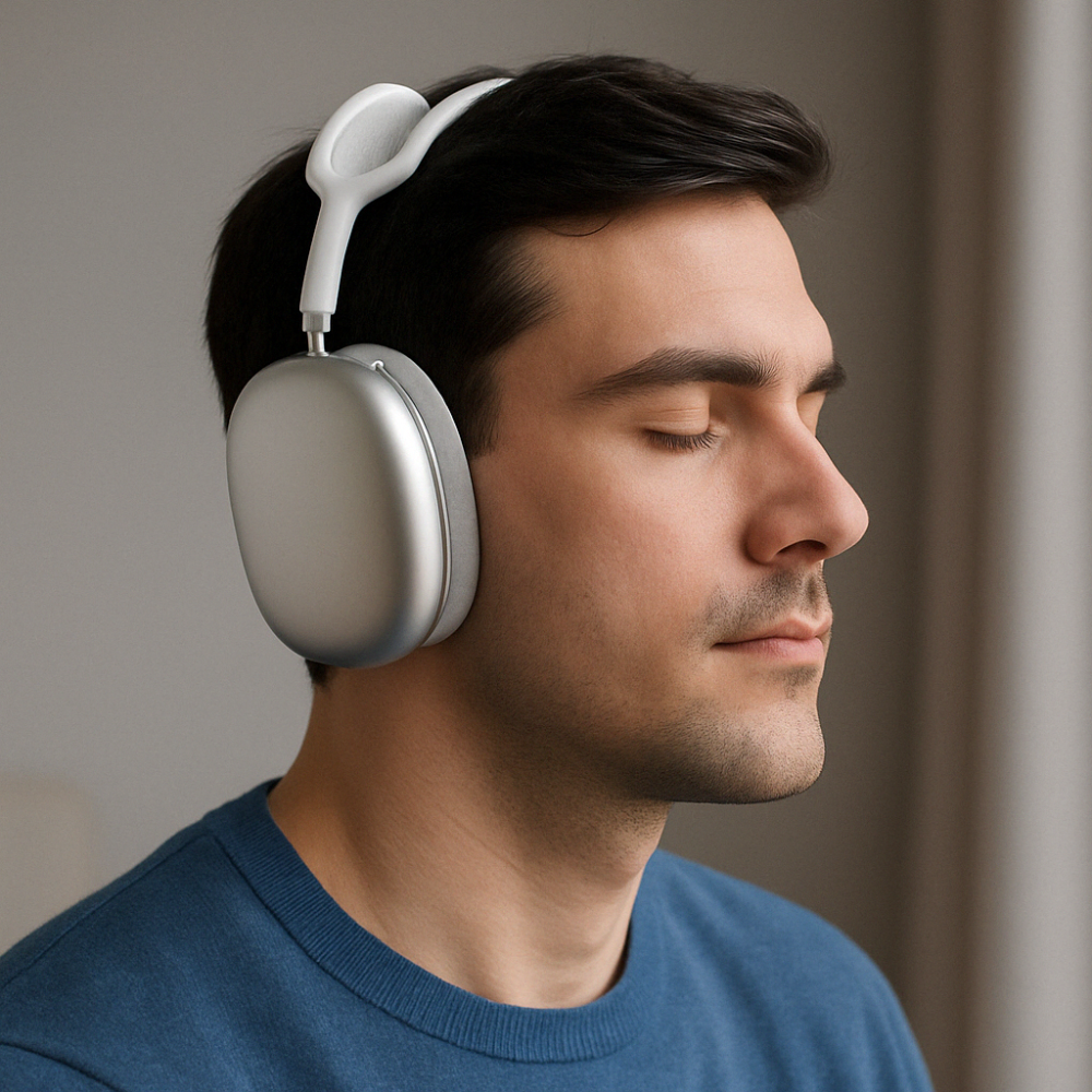 Noise Cancelling Wireless Over Ear Bluetooth Headphones Mesh Cushioned Portable - Image 2