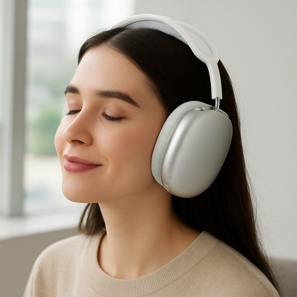 Noise Cancelling Wireless Over Ear Bluetooth Headphones Mesh Cushioned Portable - Image 3
