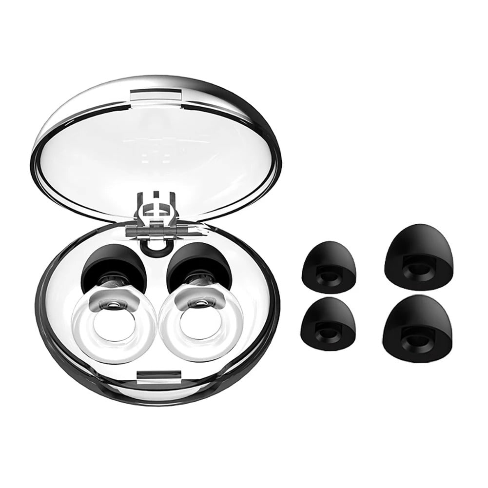 Noise Reducing Earplugs Reusable with Interchangeable Silicone Tips for Concerts - Image 1