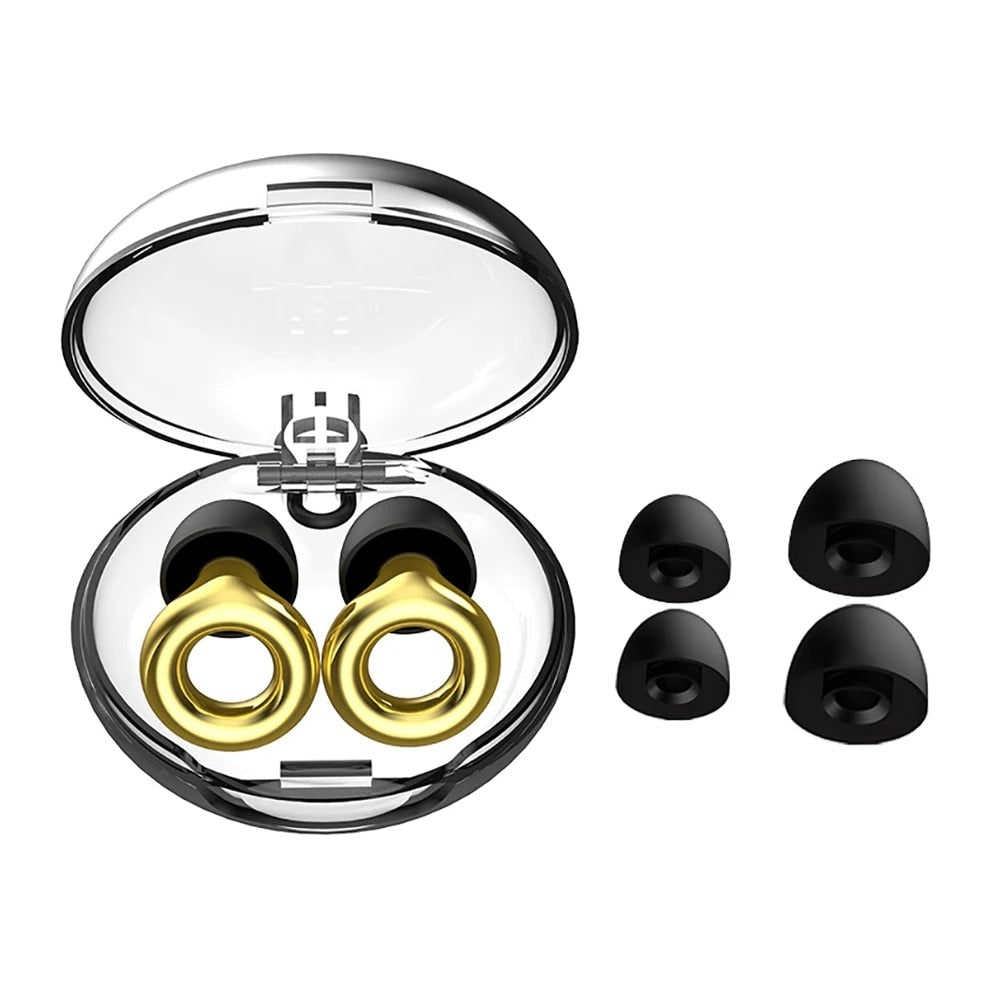 Noise Reducing Earplugs Reusable with Interchangeable Silicone Tips for Concerts - Image 3