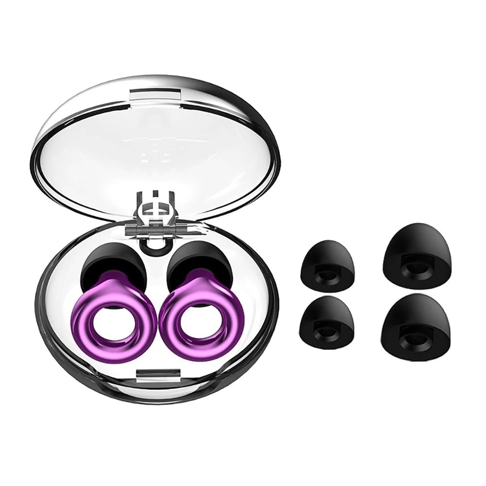 Noise Reducing Earplugs Reusable with Interchangeable Silicone Tips for Concerts - Image 4