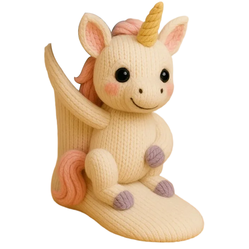 Novelty Socks Animal Crew Length Plush 3D Ribbed Knit Gift Character - Image 7