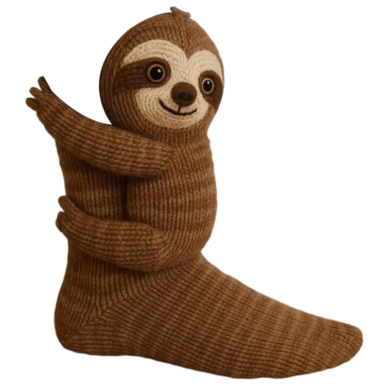 Novelty Socks Animal Crew Length Plush 3D Ribbed Knit Gift Character - Image 8