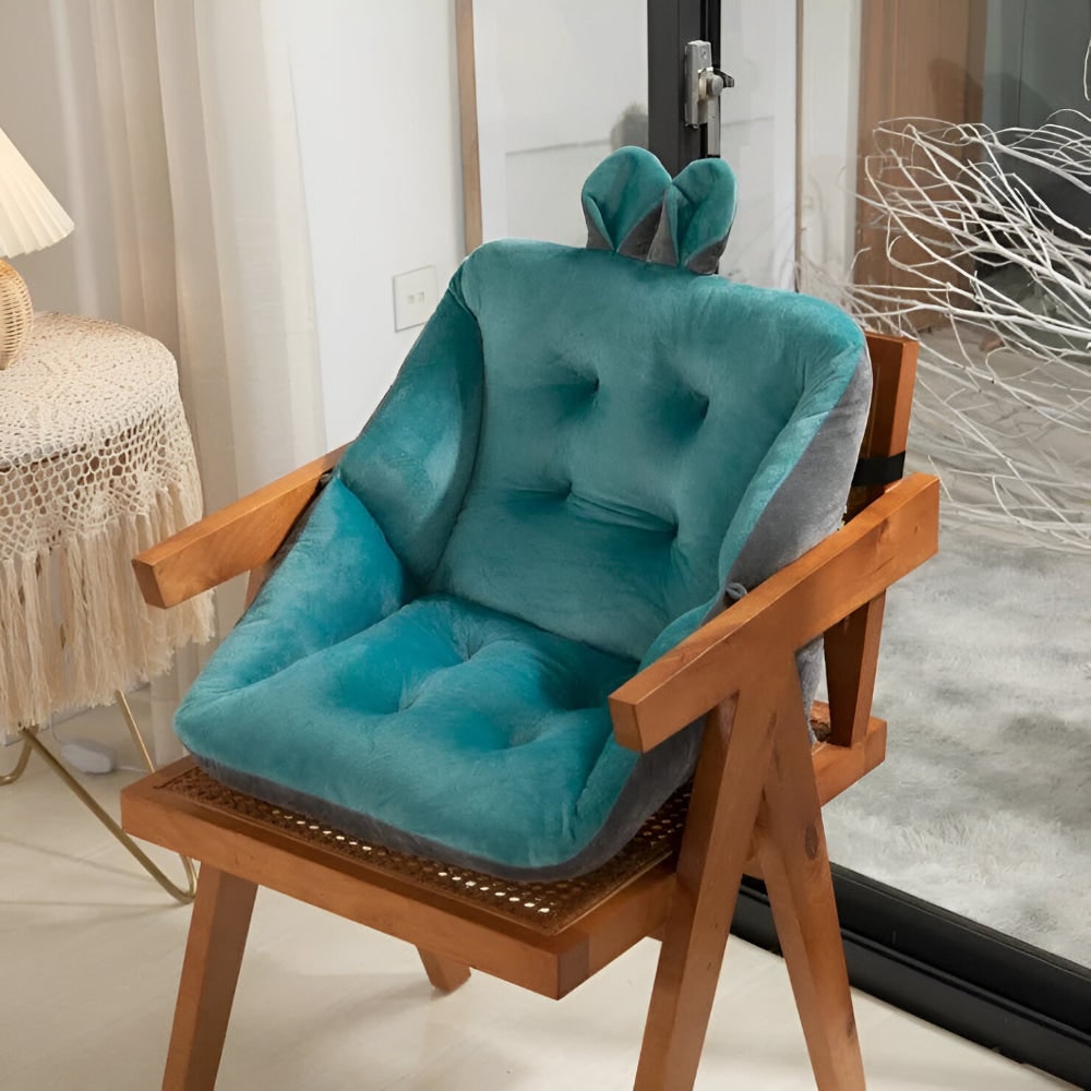Office Chair Cushion Seat Velvet Tufted Backrest Support With Back - Image 10