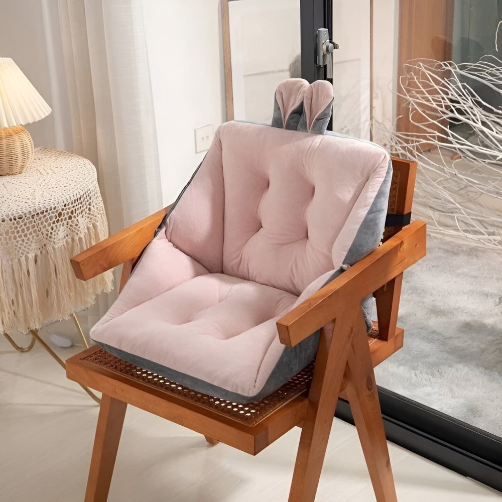 Office Chair Cushion Seat Velvet Tufted Backrest Support With Back - Image 12