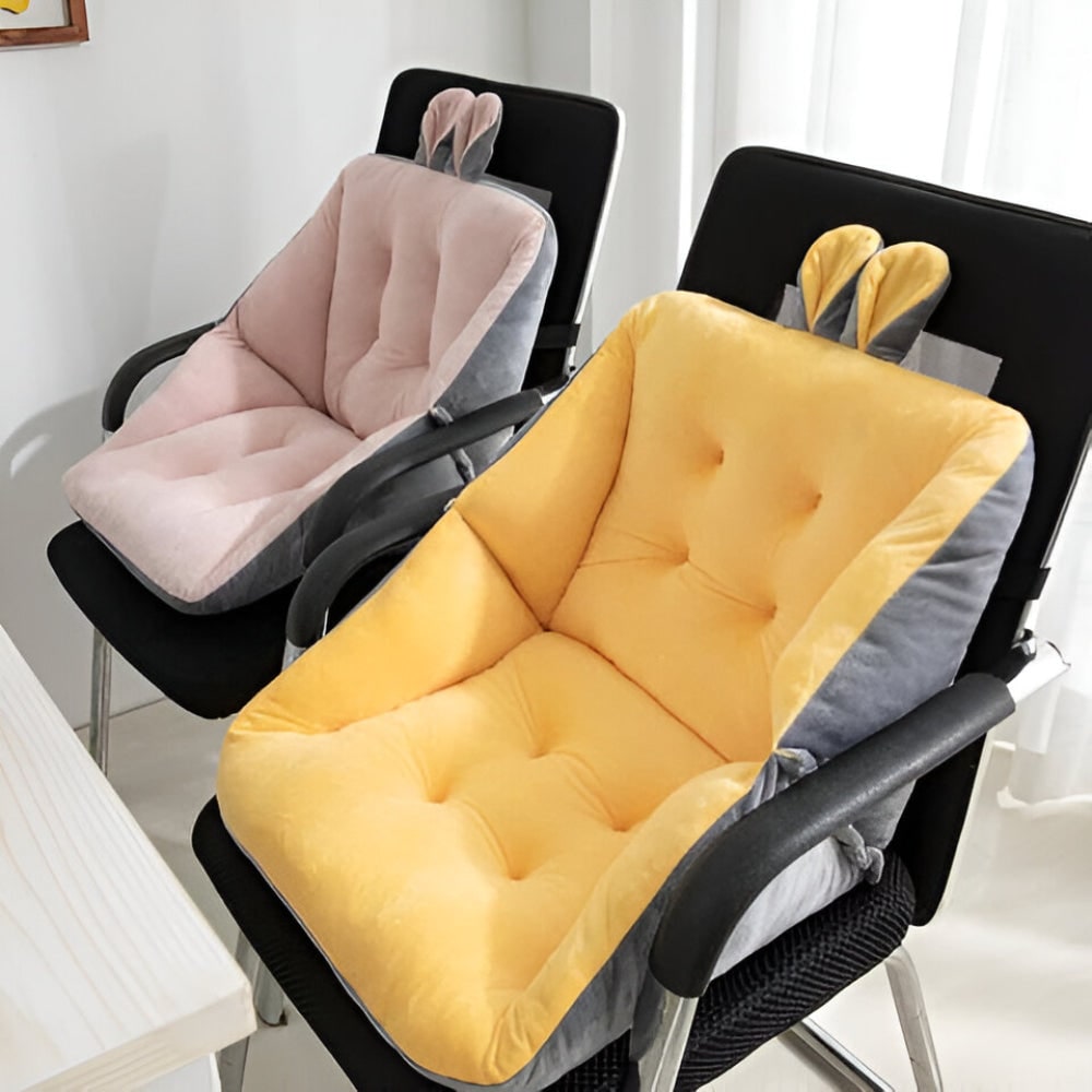 Office Chair Cushion Seat Velvet Tufted Backrest Support With Back - Image 14