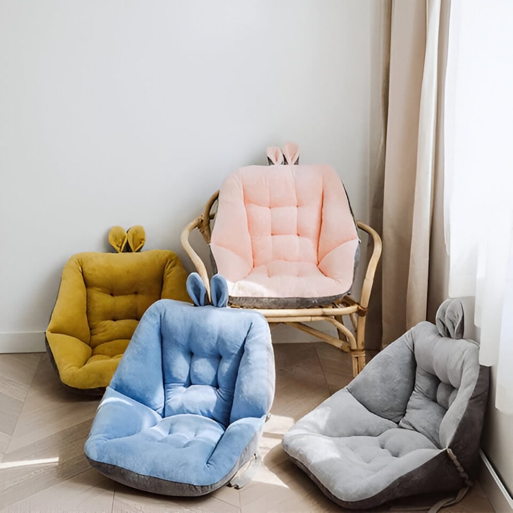 Office Chair Cushion Seat Velvet Tufted Backrest Support With Back - Image 15