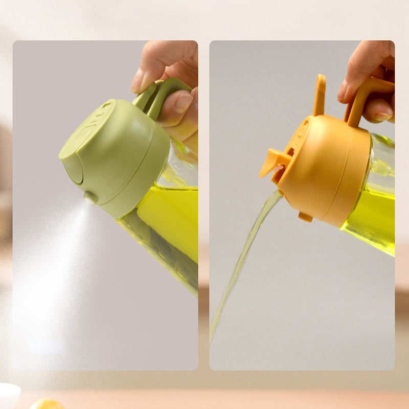 Olive Oil Dispenser Bottle with Glass Sprayer Pump Handle and Flip-Top Pouring Spout - Image 6