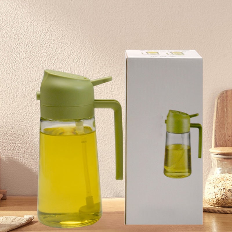Olive Oil Dispenser Bottle with Glass Sprayer Pump Handle and Flip-Top Pouring Spout - Image 9