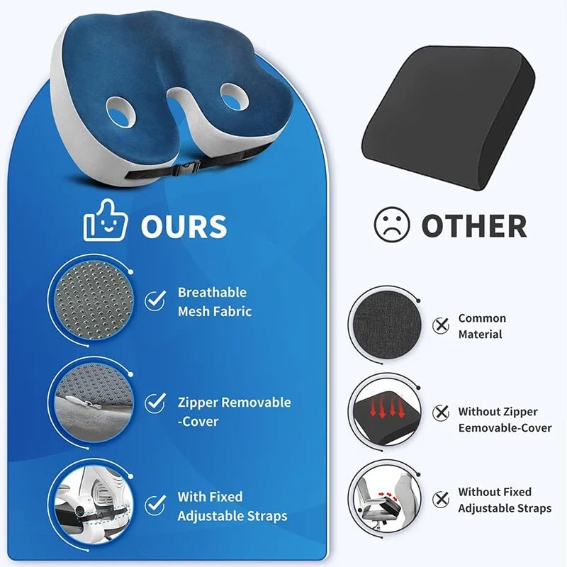 Orthopedic Desk Chair Seat Cushion with Pressure Relief for Office and Car Bleacher - Image 5