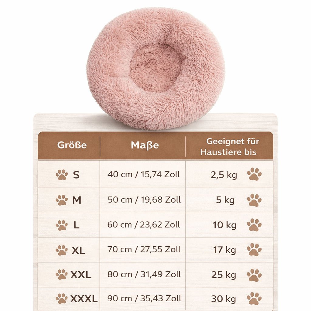Orthopedic Donut Plush Dog Bed Shaggy Faux Fur Soft Bolster Cats Machine Washable - Image 13