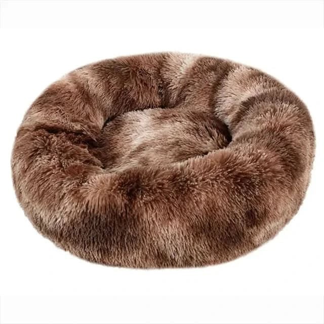 Orthopedic Donut Plush Dog Bed Shaggy Faux Fur Soft Bolster Cats Machine Washable - Image 5