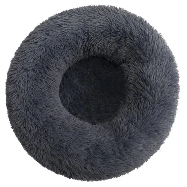 Orthopedic Donut Plush Dog Bed Shaggy Faux Fur Soft Bolster Cats Machine Washable - Image 9