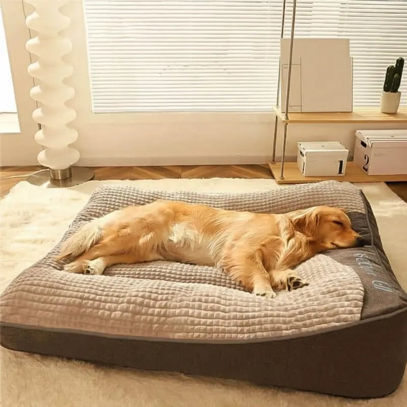 Orthopedic Extra Large Big Dog Bed Padded Plush Bolster Headrest Pet - Image 2