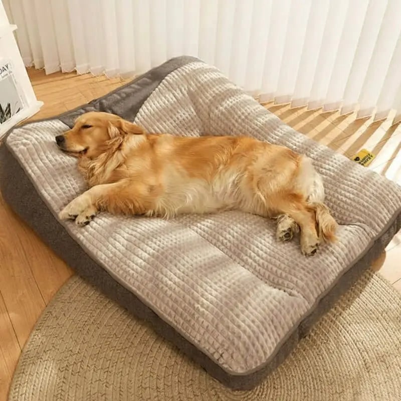 Orthopedic Extra Large Big Dog Bed Padded Plush Bolster Headrest Pet - Image 3