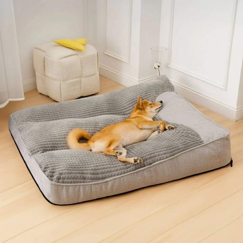 Orthopedic Extra Large Big Dog Bed Padded Plush Bolster Headrest Pet - Image 9