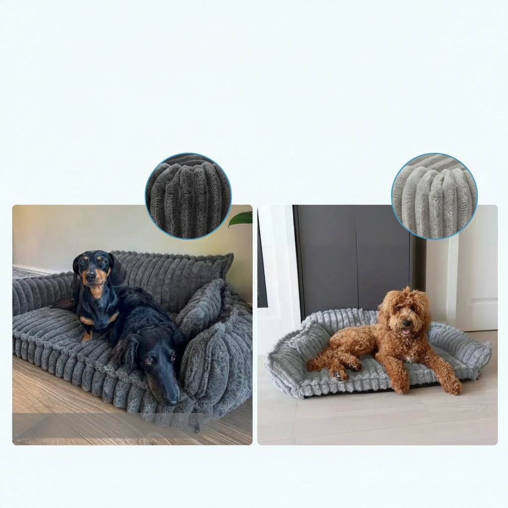 Orthopedic Large Washable Dog Bed Sofa Plush Bolster Padded Style - Image 3