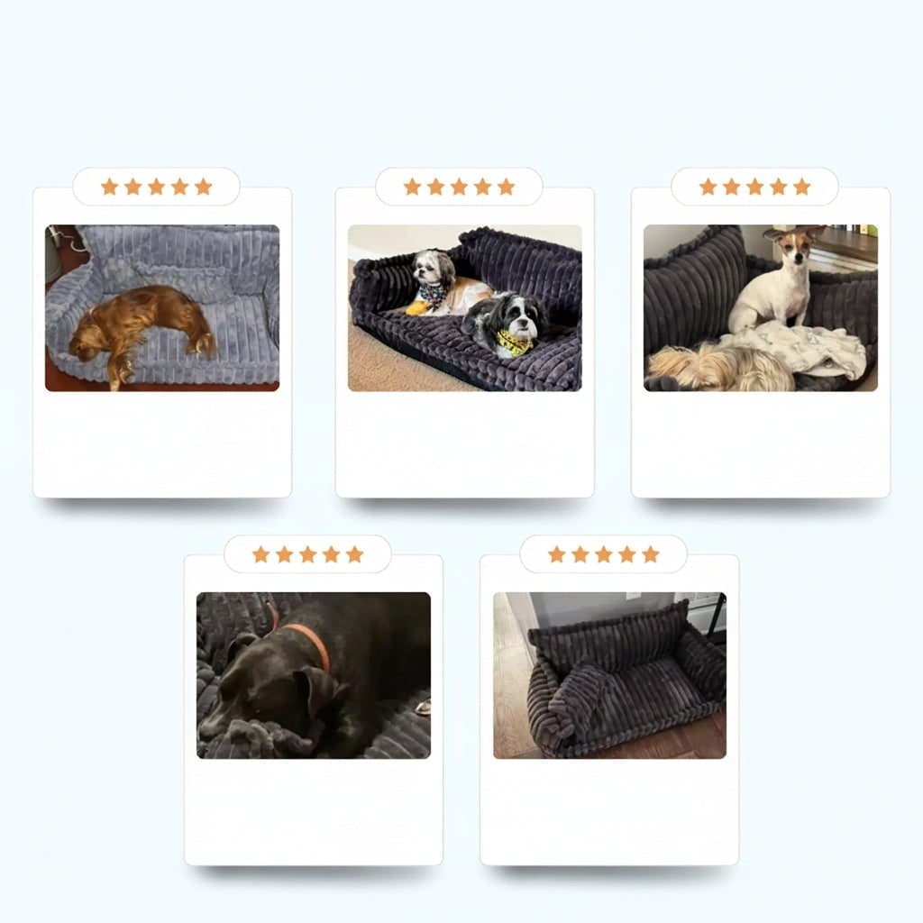 Orthopedic Large Washable Dog Bed Sofa Plush Bolster Padded Style - Image 6