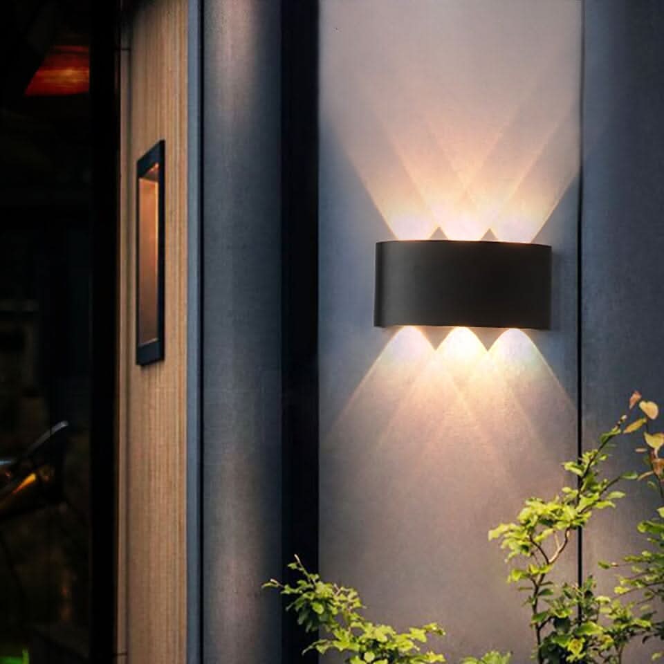 Outdoor Lighting LED Wall Light Exterior Waterproof Curved Up Down Weatherproof - Image 1
