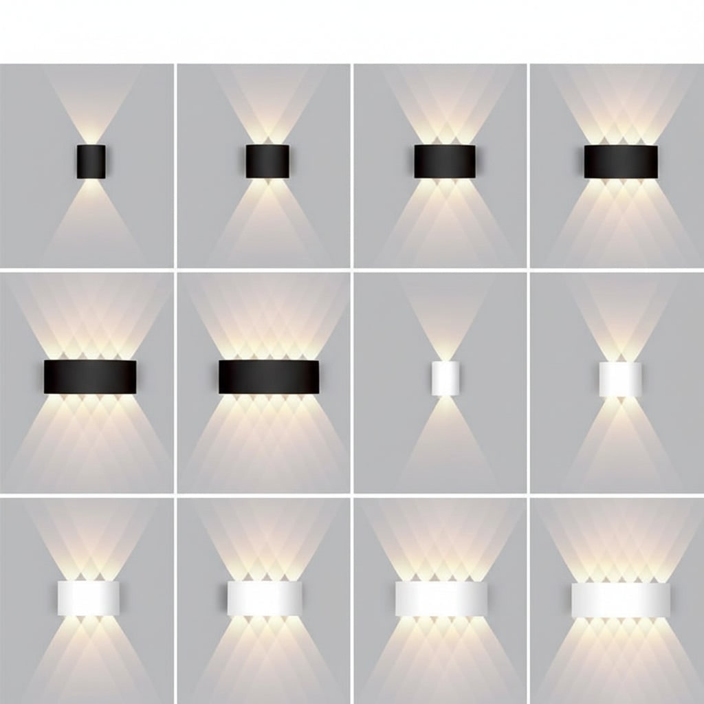 Outdoor Lighting LED Wall Light Exterior Waterproof Curved Up Down Weatherproof - Image 2