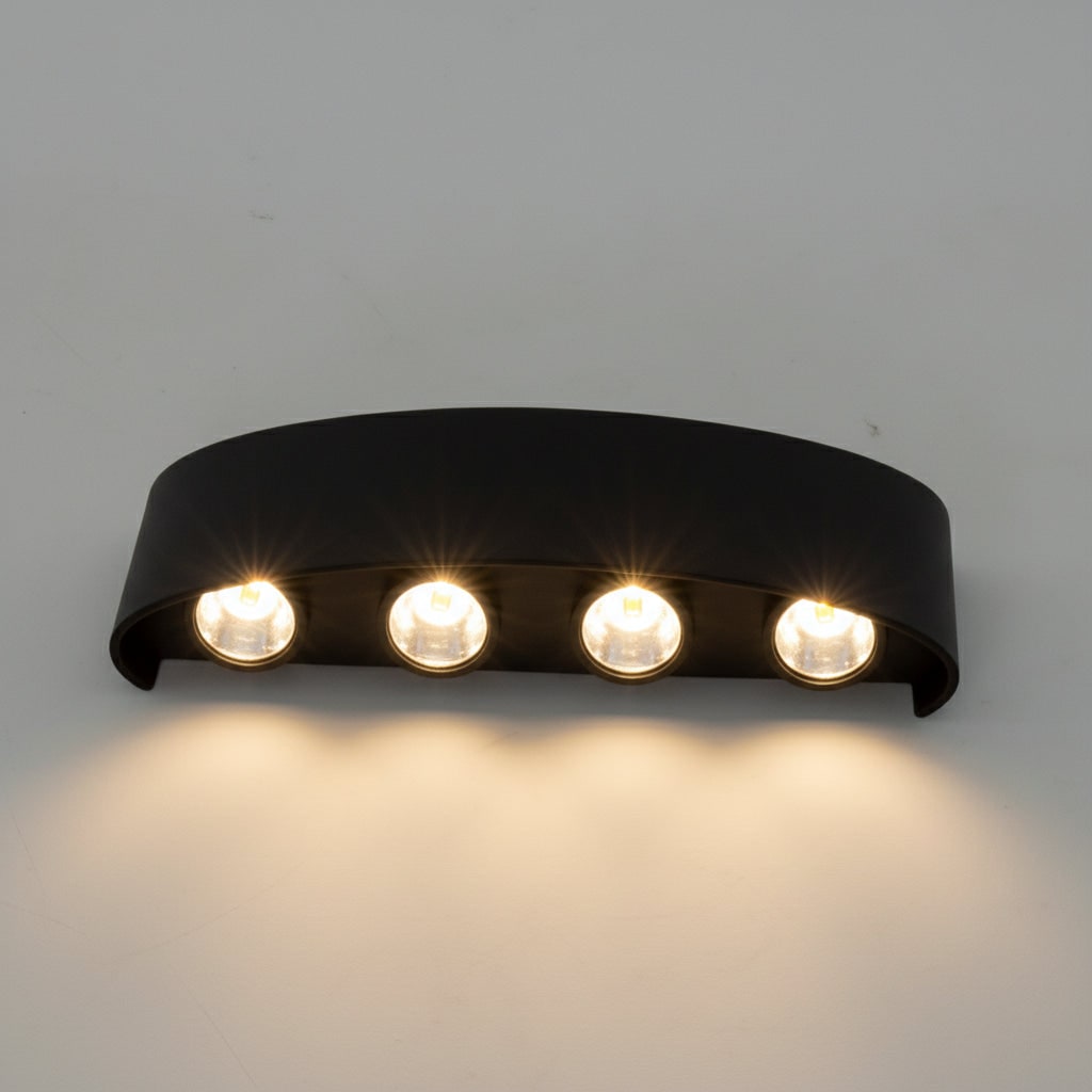 Outdoor Lighting LED Wall Light Exterior Waterproof Curved Up Down Weatherproof - Image 6