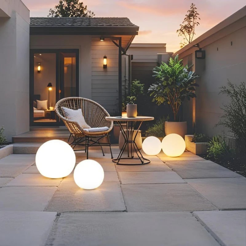 Outdoor Lights Solar Powered Globe Portable Cordless LED Waterproof Remote Control - Image 13