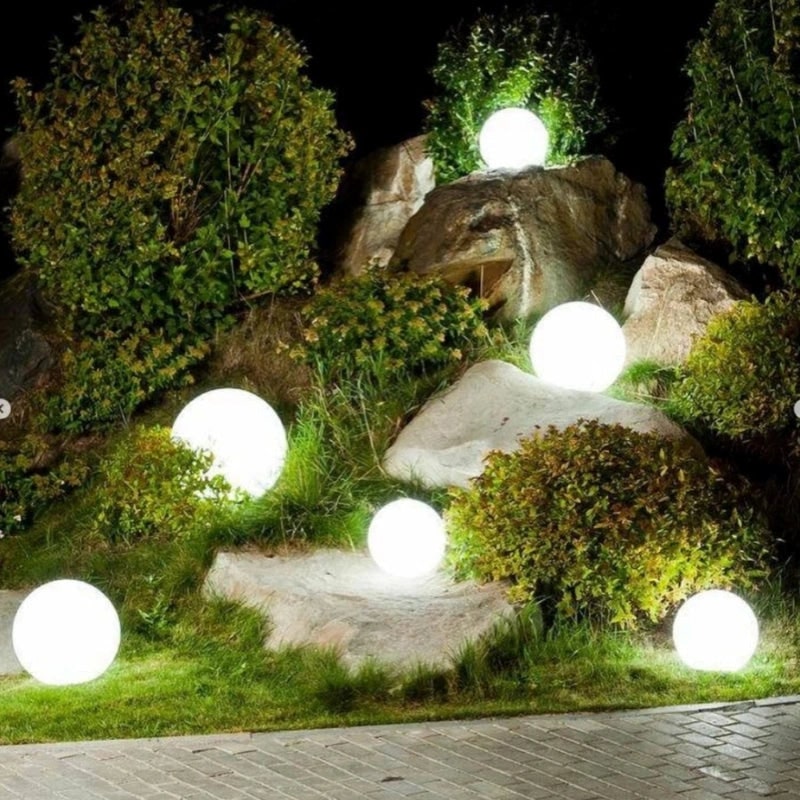 Outdoor Lights Solar Powered Globe Portable Cordless LED Waterproof Remote Control - Image 14