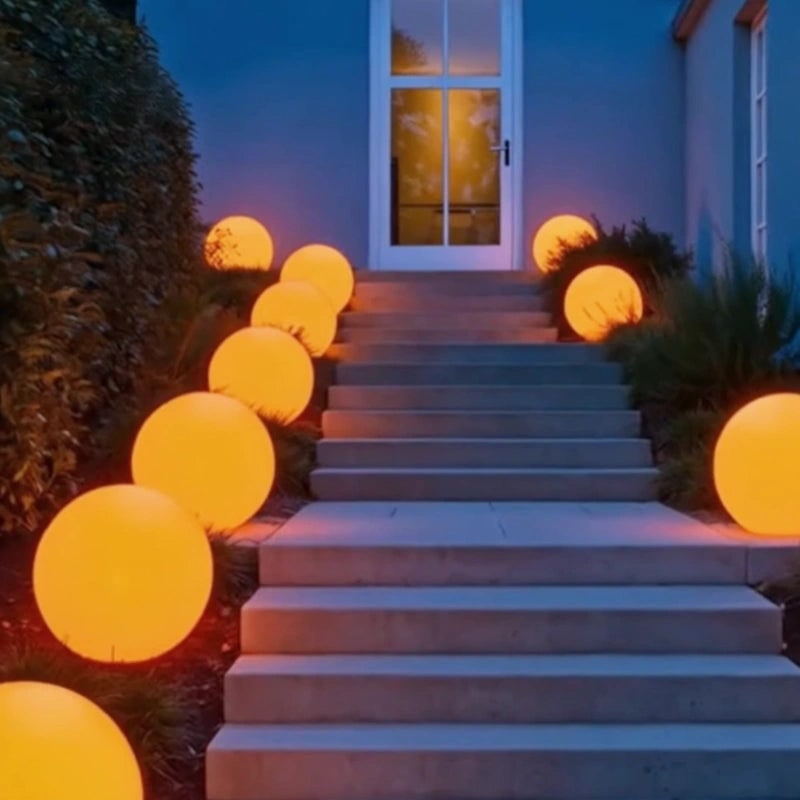 Outdoor Lights Solar Powered Globe Portable Cordless LED Waterproof Remote Control - Image 17