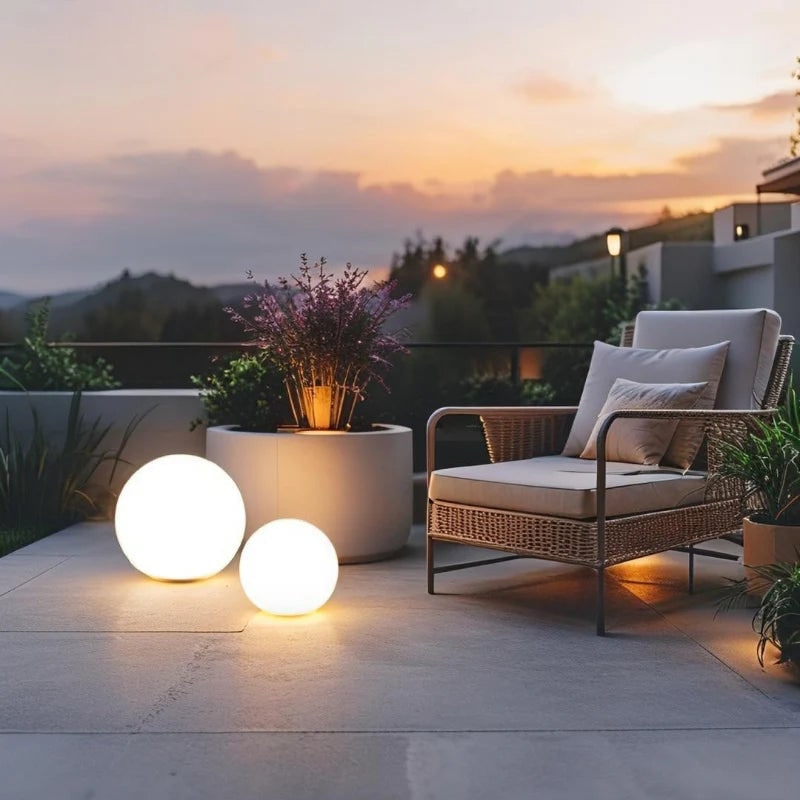 Outdoor Lights Solar Powered Globe Portable Cordless LED Waterproof Remote Control - Image 3