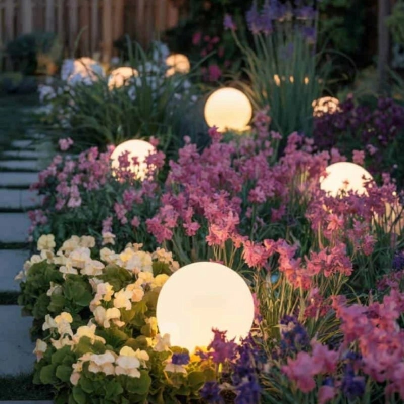 Outdoor Lights Solar Powered Globe Portable Cordless LED Waterproof Remote Control - Image 4