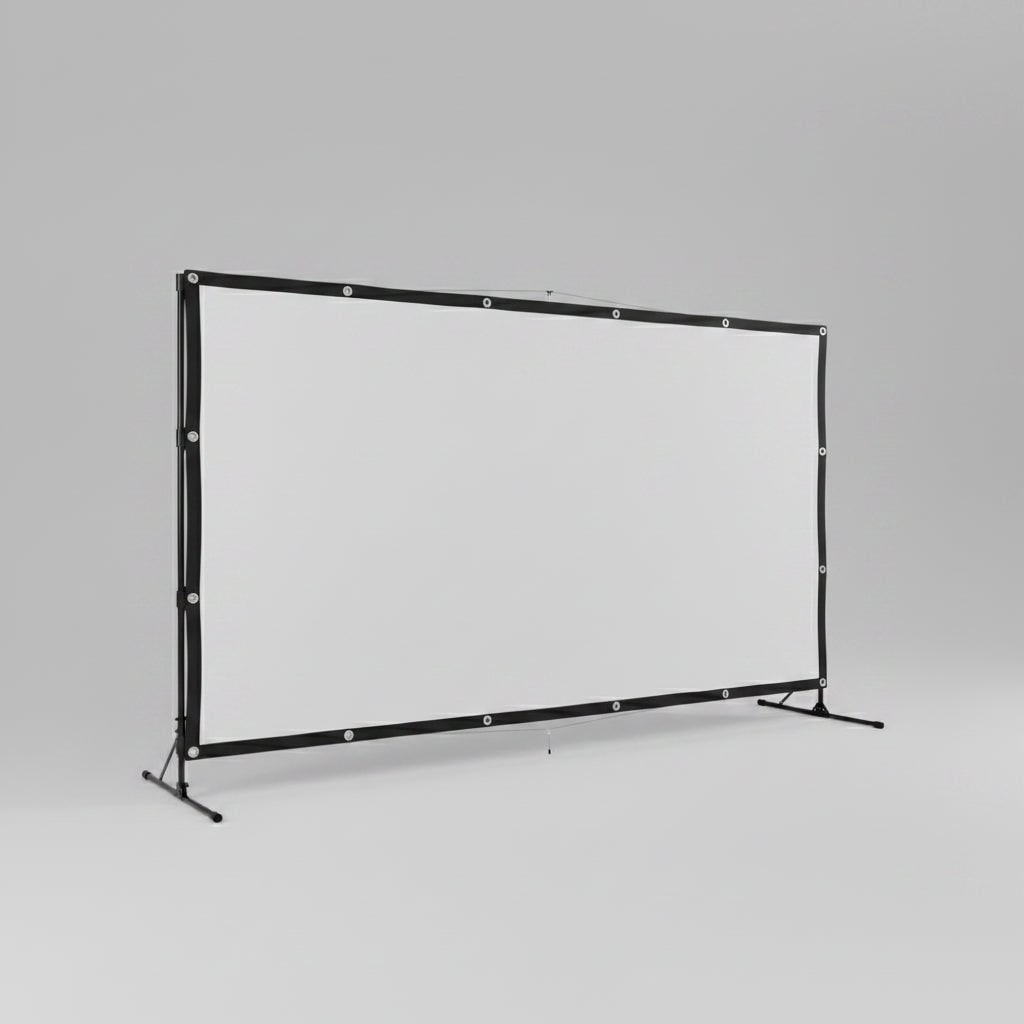 Outdoor Portable 120 Inch Projector Screen Foldable Fabric Tripod White 16:9 - Image 4