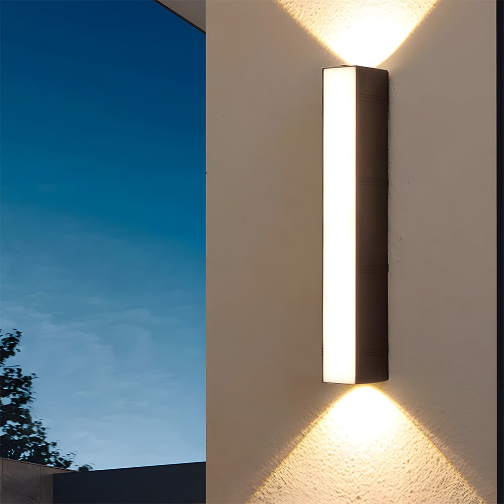 Outdoor Wall Sconce LED Light with Up Down Illumination and Matte Black Finish - Image 13