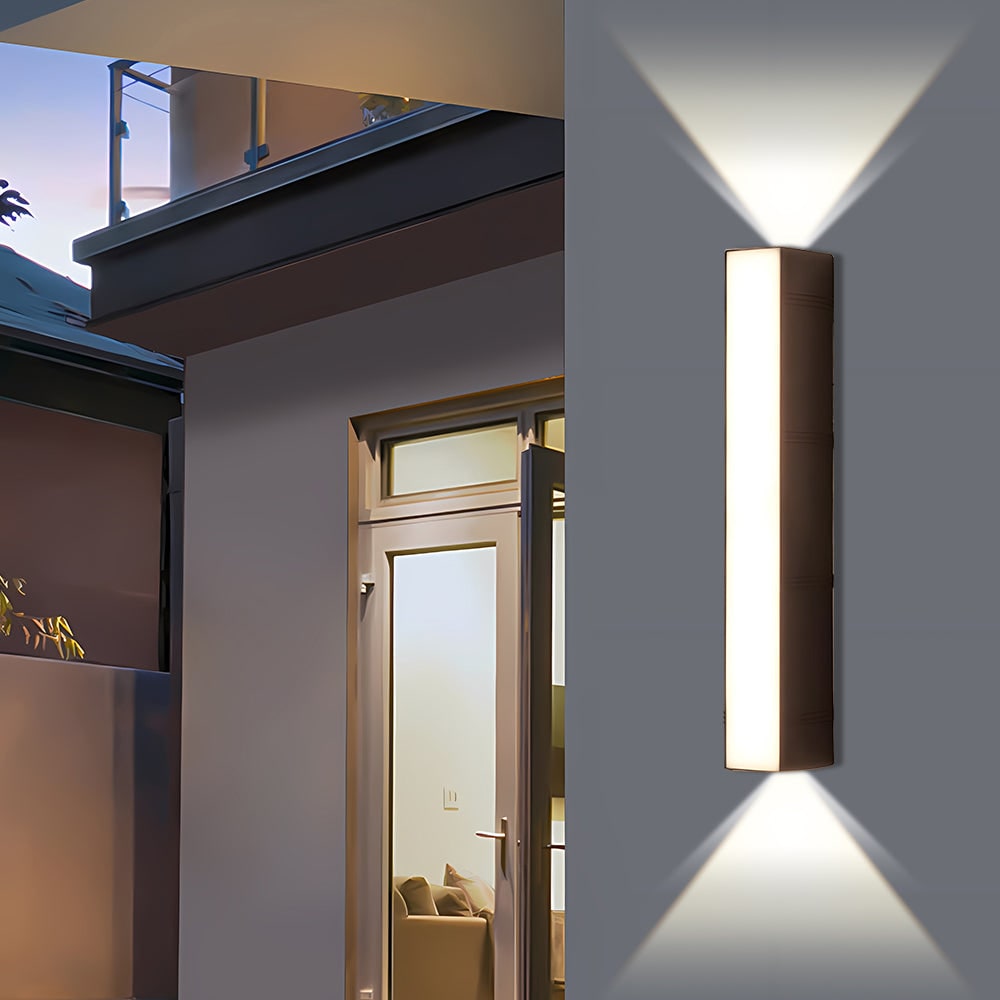 Outdoor Wall Sconce LED Light with Up Down Illumination and Matte Black Finish - Image 9