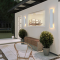 Outdoor Wall Sconce Light with Up and Down LED Glow and Modern Linear Design - Image 1
