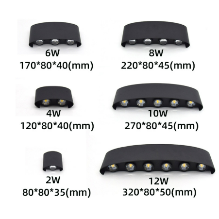 Outdoor Wall Sconce Light with Up and Down LED Lighting and Waterproof Design - Image 9