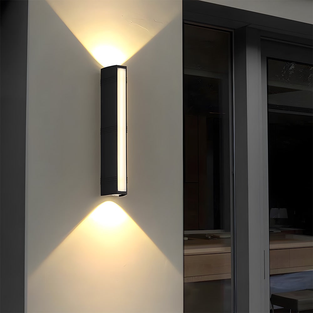 Outdoor Wall Sconce Light with Up and Down Lighting Metal Housing and Acrylic Diffuser - Image 7