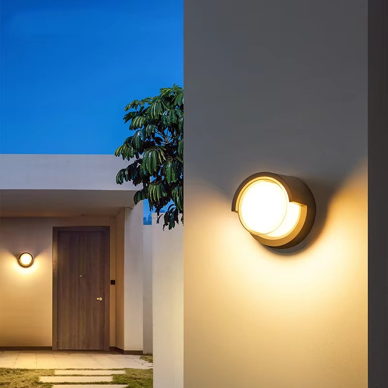 Outdoor Wall Sconce with Motion Sensor and Geometric Metal Frame LED Lighting - Image 6