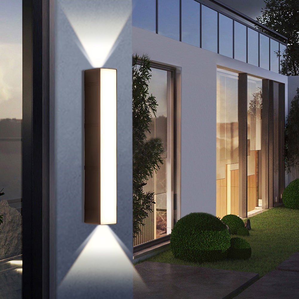 Outdoor Wall Sconce with Up and Down Lighting Weather-Resistant LED Lamp - Image 11