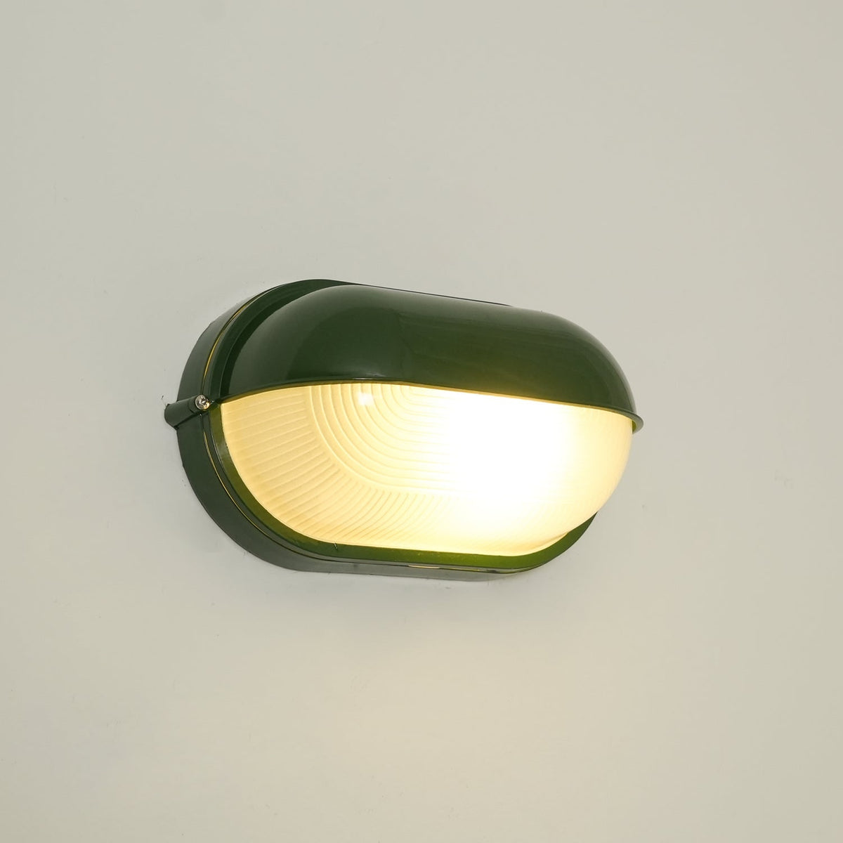 Oval Bulkhead Wall Light with Weather-Resistant Eyelid Cover and Ribbed Glass Diffuser - Image 24