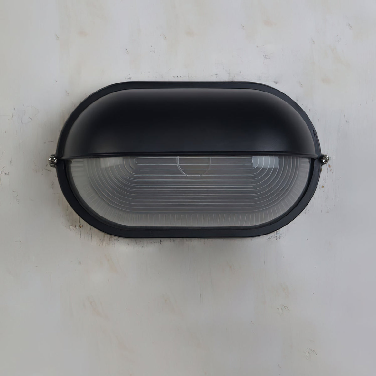 Oval Bulkhead Wall Light with Weather-Resistant Eyelid Cover and Ribbed Glass Diffuser - Image 34