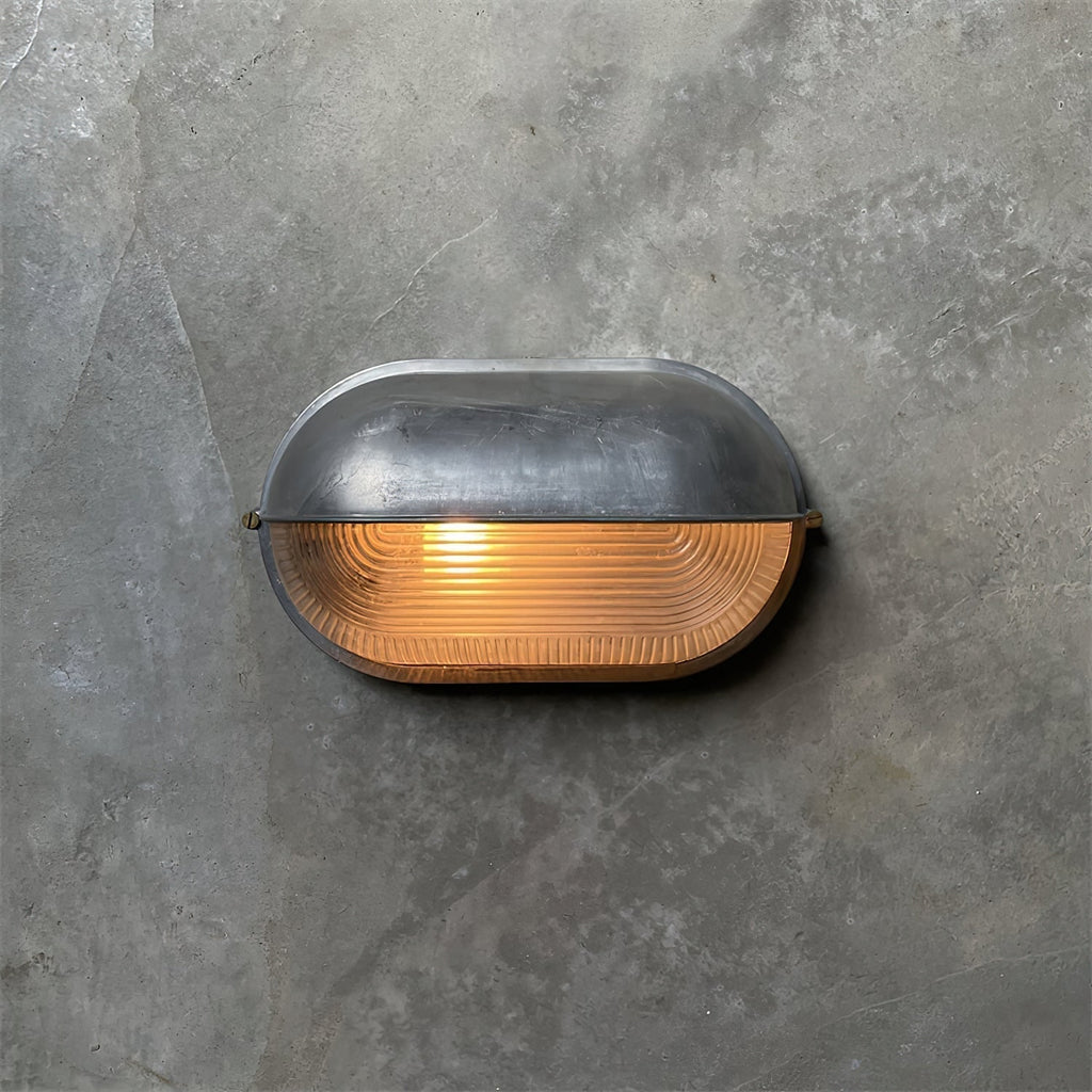 Oval Bulkhead Wall Light with Weather-Resistant Eyelid Cover and Ribbed Glass Diffuser - Image 47