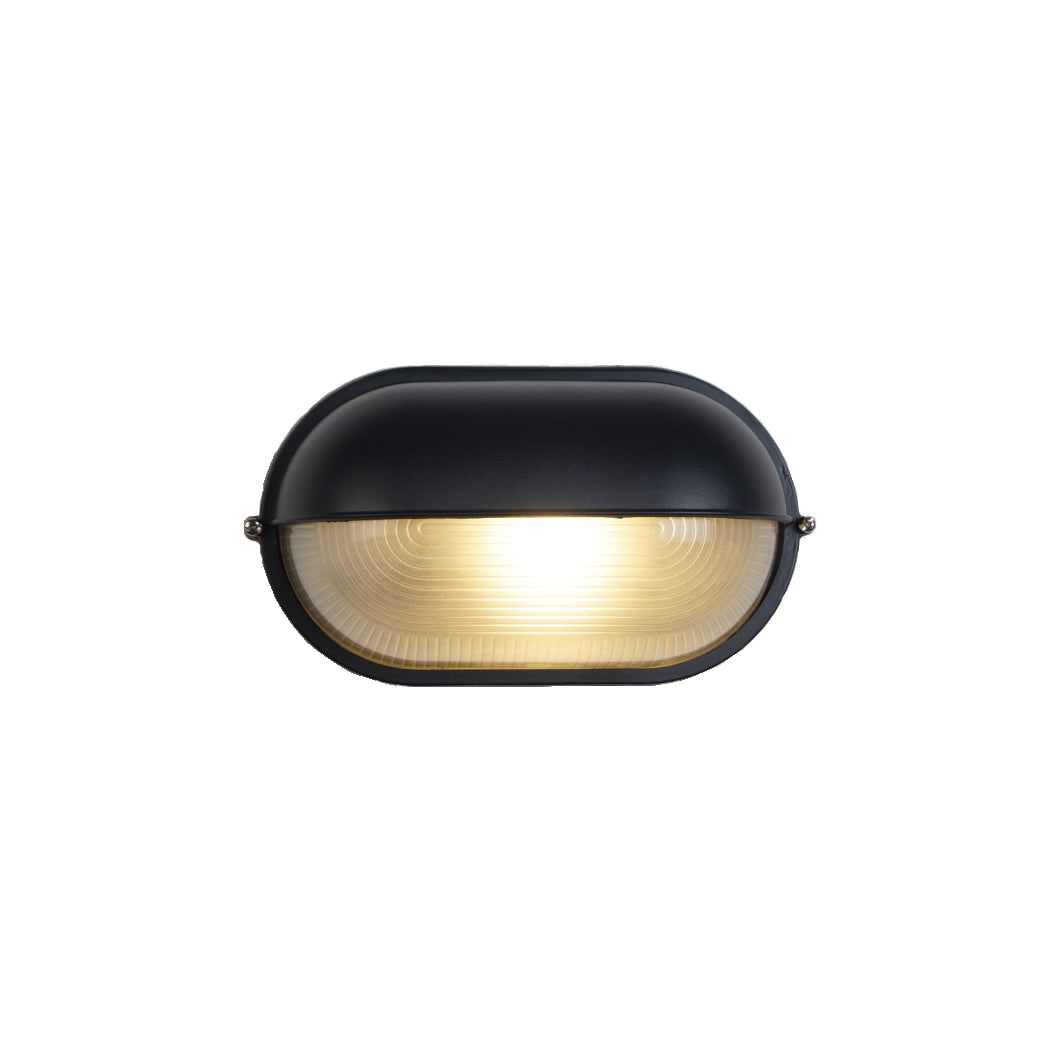 Oval Bulkhead Wall Light with Weather-Resistant Eyelid Cover and Ribbed Glass Diffuser - Image 55