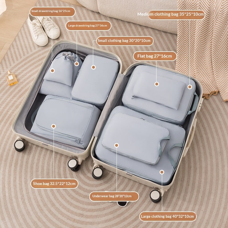 Packing Cubes and Fabric Storage with Compression for Travel Suitcase Organizer Bags - Image 13