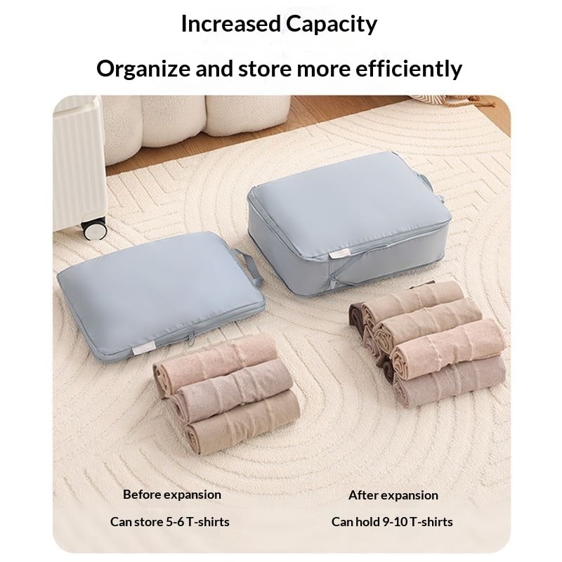 Packing Cubes and Fabric Storage with Compression for Travel Suitcase Organizer Bags - Image 14