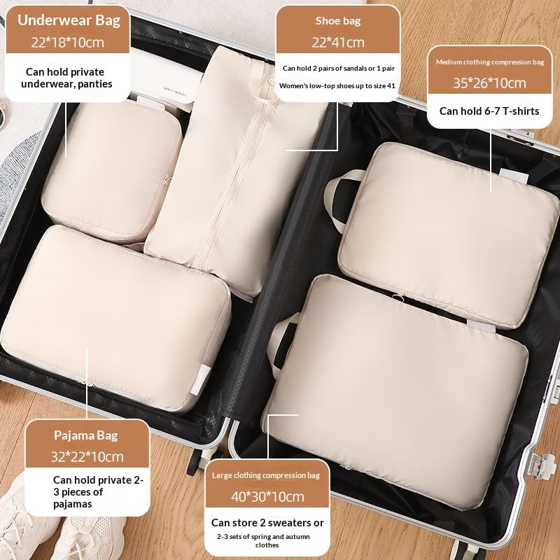 Packing Cubes and Fabric Storage with Compression for Travel Suitcase Organizer Bags - Image 4