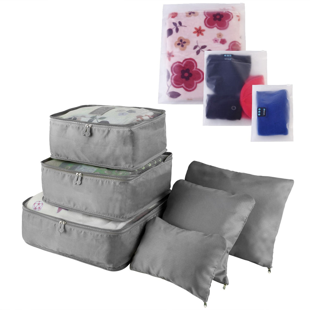 Packing Cubes Compression for Travel with Luggage Organizer Pouches and Mesh Panels 9-Piece Set - Image 12