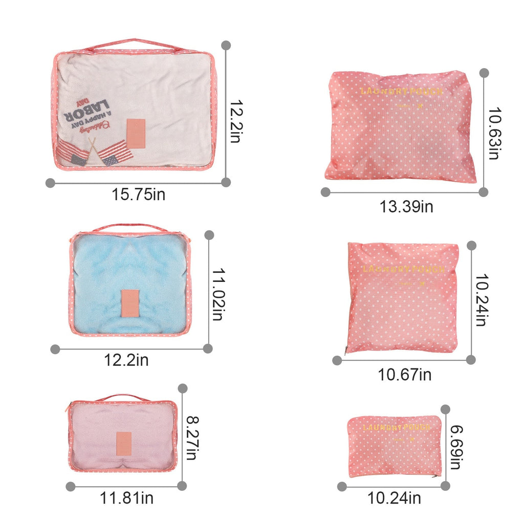 Packing Cubes Compression for Travel with Luggage Organizer Pouches and Mesh Panels 9-Piece Set - Image 16