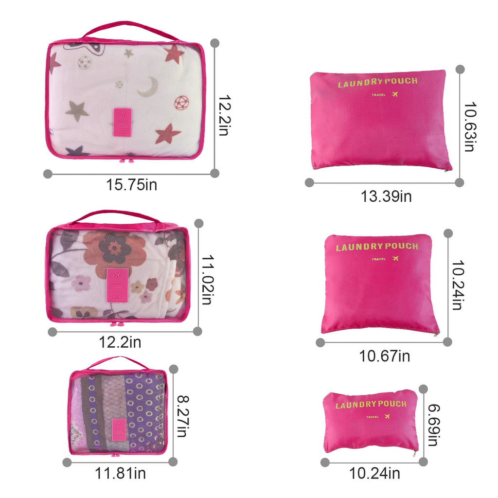 Packing Cubes Compression for Travel with Luggage Organizer Pouches and Mesh Panels 9-Piece Set - Image 18