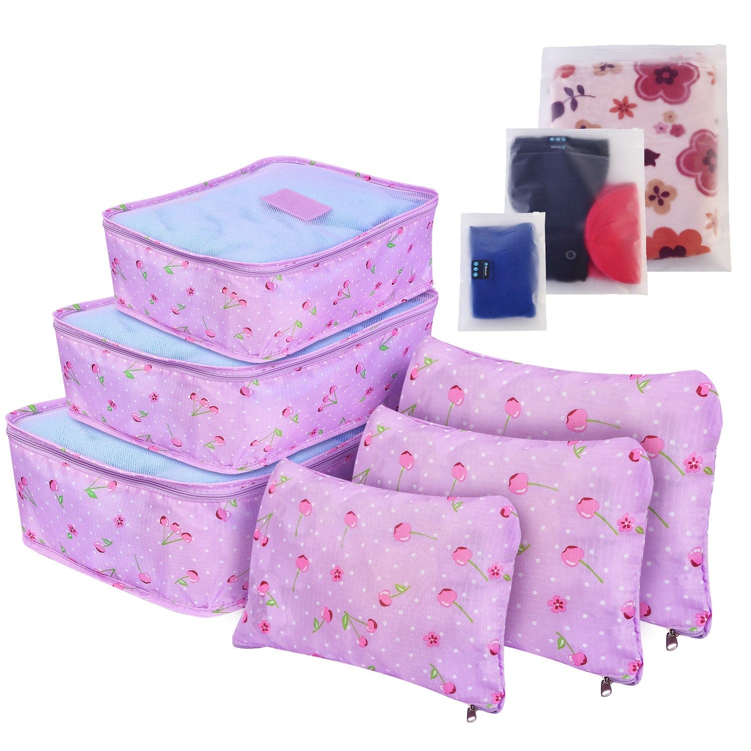 Packing Cubes Compression for Travel with Luggage Organizer Pouches and Mesh Panels 9-Piece Set - Image 2